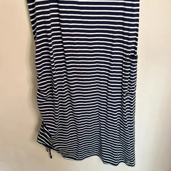 Toad&Co Muse Maxi Dress Navy and White Stripes Size Large Nautical Outdoor - Picture 5 of 8